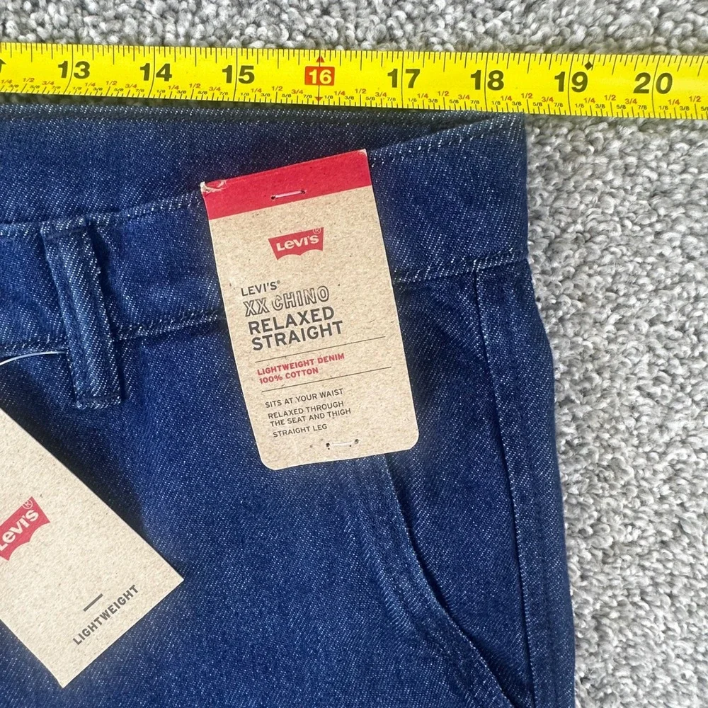Levis XX Chino Mens 36x32 Relaxed Straight Lightweight Denim Streetwear NWT